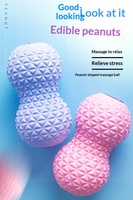 Balle de massage professionnelle en EVA ultra-légère et portable, à double point de pression, pour le massage des fascias et des tissus profonds du cou et des pieds
