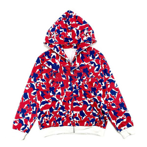 Áo hoodie nam in họa tiết rằn ri toàn thân, khóa kéo kín mặt, chất liệu 100% cotton, kiểu dáng rộng, có lỗ che mắt, in logo tùy chỉnh OEM. - Product Image 1