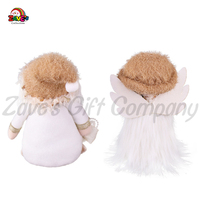 Zaves 10 pouces mignon poupée or blanc père noël article décor intérieur flocon de neige accessoires en peluche chaud chapeau noël décor à la maison