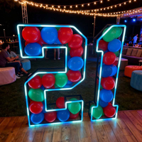 Grandes lettres néon LED RGB étanches IP54, pliables, pour publicité et événements, avec télécommande