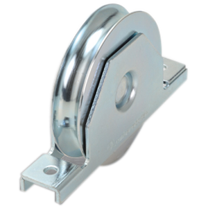 ROUE AVEC SUPPORT INTERNE POUR PORTAILS RAINURE RONDE 100 mm - Product Image 1