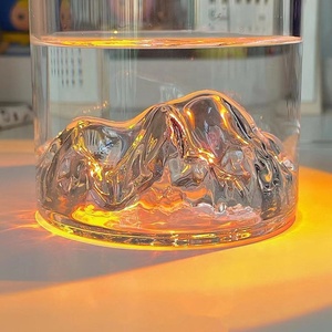 <span class=keywords><strong>Bicchiere</strong></span> da Whiskey di Alta Qualità in Vetro Borosilicato Trasparente da 180ML con Vista Montagna, Creativo <span class=keywords><strong>per</strong></span> Casa e Bar - Product Image 3