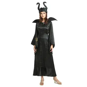 新しいデザイナートレンディなカスタムファッションコスプレ女性セクシーな邪悪な魔女の衣装