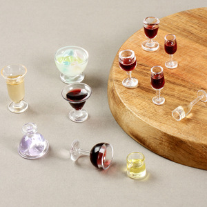 Miniatura de Vaso de Jugo Simulado, Modelo de Vaso de Bebida, Accesorios y Adornos para Casa de Muñecas en Miniatura: Copas de Vino - Product Image 3