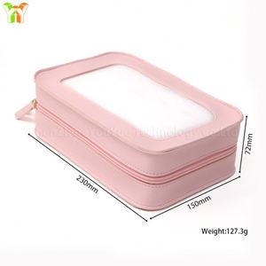 Clear Waterproof <b>Makeup</b> Bag Portable Travel Cosmetic <b>Case</b> Organizer for Women Toiletry Pouch with Transparent Window Zipper - Product Image 2