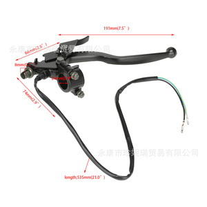 Levier de frein de moto Longding ATV, côté droit, actionné par câble, en métal avec fil, pour réparation et remplacement hors route 125-250CC - Product Image 2