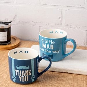 แก้วเซรามิกสำหรับอาบน้ำเด็กภาชนะใส่เครื่องดื่มพอร์ซเลนพร้อมลายหนวดชายน้อยของขวัญสำหรับคุณพ่อใหม่ - Product Image 3