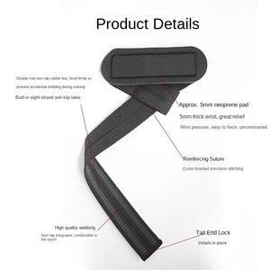 हार्ड पुल बूस्टर बैंड नियोप्रोन फिटनेस क्षैतिज बार डम्बेल नॉन-स्लिप पहनने के प्रतिरोधी पकड़ कलाई ब्रेनर-प्रतिरोधी पकड़ कलाई कंगन - Product Image 5