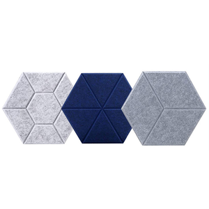 Diseño de suelo insonorizado personalizado para apartamentos de hotel modernos-Paneles insonorizados hexagonales de poliéster absorbentes de sonido 100% - Product Image 2