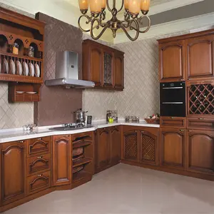 CBMmart 5000 + lemari dapur, kabinet dapur Modular untuk pelanggan luar negeri, lemari dapur kayu Solid