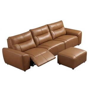 Wholesale Modern Leather Ottoman <strong>Footstool</strong> Matching Sofa Couch Solid Cushion Living Room Sofas Furniture Factory Direct Supply - Product Image 4