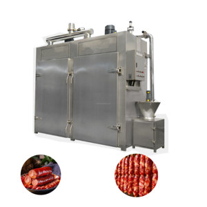 Four à fumage commercial entièrement automatique intégrant la cuisson à la vapeur, le séchage et le fumage avec moteur pour usine de transformation de viande - Product Image 2