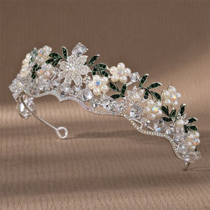 वाह शीला थोक फैशन लक्जरी दुल्हन शादी मुकुट तीरस रंग क्रिस्टल गैजेट - Product Image 5