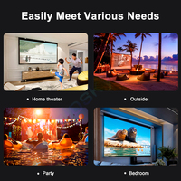 Proyector LCD Portátil Veacine B10 con WiFi 6, Android 12, Resolución 1080P, para Noches de Cine al Aire Libre y Cine en Casa