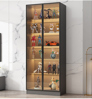 Vitrine de présentation en verre sur mesure de luxe avec éclairage LED |   Vitrine pour figurines de collection avec cadre en aluminium pour la maison et les magasins