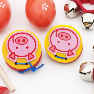 Juego de Instrumentos de Percusión Orff de Madera con Animales Adorables, Maraca, Castañuela, Pandereta, Agitador de Mano de Madera con Forma de Pez, Material Didáctico - Product Image 3