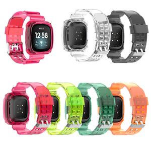 Bracelet de montre intelligent transparent en gelée de silicone souple pour <span class=keywords><strong>Fitbit</strong></span> Lite Watch Band 2 Versa 3 - Product Image 6
