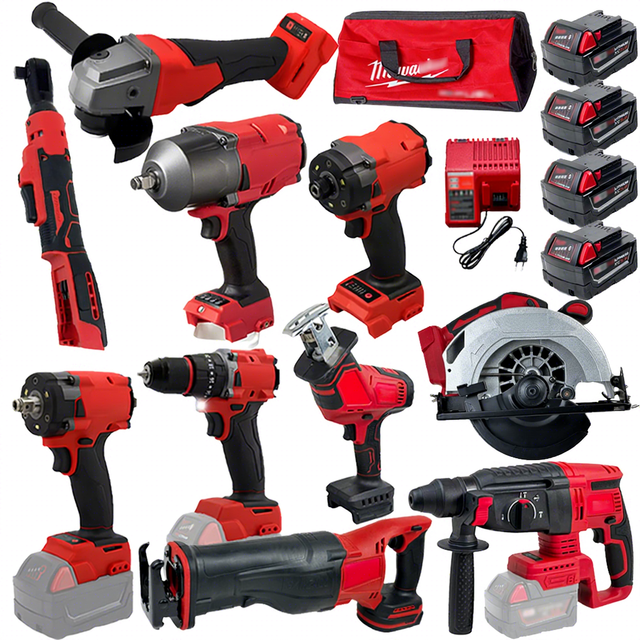 Oem Red Series Popular Wireless Efficient Rechargeable 18v 5.0ah Lithium Battery Electrical Tool Kits 1 Year Warranty