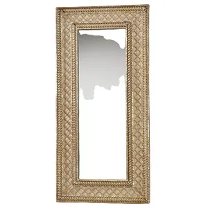 Коринн ажурное современное настенное зеркало тусклое золото | Вертикальные прямоугольные зеркала в современном стиле для декора комнаты