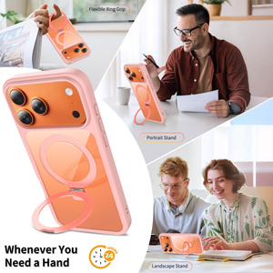 เคสโทรศัพท์แม่เหล็กแบบกำหนดเอง OEM พร้อมโลโก้ วัสดุผสม PC+TPU ดีไซน์บาง กันลื่น จับกระชับ ทำความสะอาดง่าย พื้นผิวเรียบ สำหรับ iPhone 15 16 17 18 Pro Max - Product Image 4