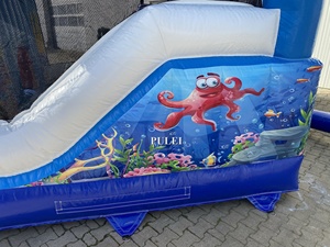 Thế giới dưới nước thương mại lâu đài bouncy nảy trượt trẻ em kết hợp hồ bơi bóng playzone có nhiều phong cách - Product Image 4