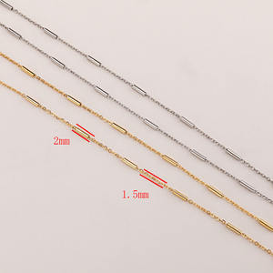 Accessoires <span class=keywords><strong>de</strong></span> bricolage en acier inoxydable plaqué or 14 carats-Chaîne croisée en forme <span class=keywords><strong>de</strong></span> O et <span class=keywords><strong>pince</strong></span> à tube <span class=keywords><strong>de</strong></span> chaîne d'extension <span class=keywords><strong>pour</strong></span> la fabrication <span class=keywords><strong>de</strong></span> colliers - Product Image 3