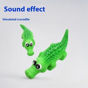 Giocattoli in lattice per animali domestici eco-friendly di fabbrica simpatici e realistici per cani coccodrillo giocattolo sonoro in vinile e peluche - Product Image 2