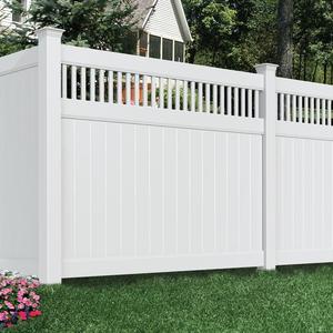 Dễ dàng cài đặt PVC an ninh hàng rào bài viết và đường sắt lỗ vuông hình phẳng đùn cho các trang trại và nhà cửa bao gồm - Product Image 6