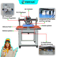 TIFFAN-Presse à chaud pneumatique à huile hydraulique multifonctionnelle entièrement automatique, ouverture automatique pour impression numérique t-shirt