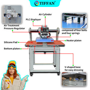 Máquinas de prensa de calor multifuncionales hidráulicas de aceite neumáticas totalmente automáticas TIFFAN, apertura automática deslizante para impresión digital de camisetas - Product Image 2