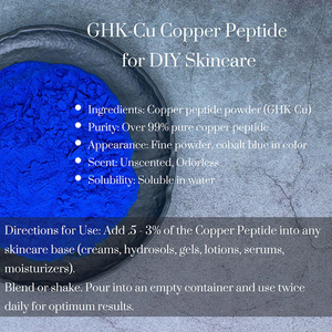 วัตถุดิบเครื่องสำอางคุณภาพสูง 99% บลูคอปเปอร์เปปไทด์ CAS 49557-75-7 ผง GHK-CU สำหรับดูแลผิว - Product Image 5