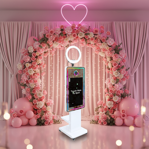 Cabina de Fotos Portátil con Luz RGB para <span class=keywords><strong>Hotel</strong></span> o Fiesta, Espejo Mágico DSLR de 32 Pulgadas - Product Image 1