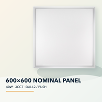 Panneau lumineux LED DALI-2 600x600 40W 3CCT sélectionnable pour plafonds commerciaux