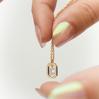 Collier tendance XIXI en argent 925 avec pendentif lettre initiale en zircon CZ pour femme, bijoux de mode