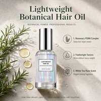 Minyak Rambut Ringan OEM, Essence Anti Frizz dengan Kompleks Rosemary PDRN, Aroma Teh Putih Mawar, Label Pribadi Grosir