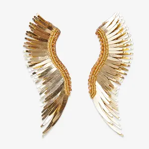 Inspire Jewelry No Tarnish Nickel Free Jewelry Elegant Amazing Gorgeous 18K PVD Bold Exaggerated Large Wing Earrings