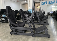 Cockpit de simulateur de course Elite 4080 en aluminium à fentes en T avec siège baquet réglable, compatible avec divers volants