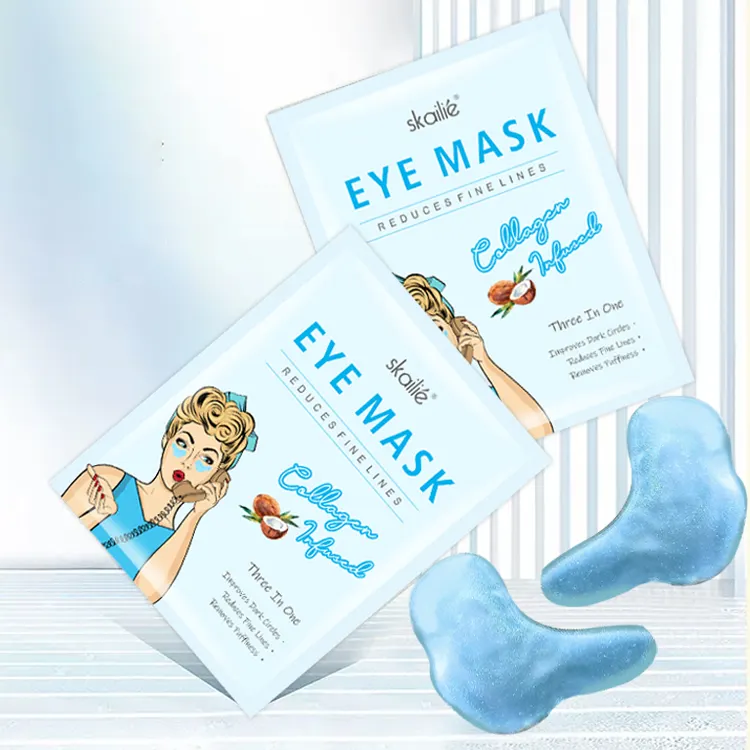 Remove dark circle seaweed all collagen cooling sleep patch eye mask gel pads hydrogel herb under eye patches korea