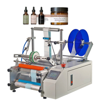 Etiqueteuse semi-automatique pour bouteilles rondes de bière, de boissons, de cosmétiques, d'huiles essentielles, de flacons en verre