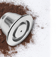 IKITCHEN Nouveau produit 2022 Capsules de café réutilisables compatibles avec les filtres à café rechargeables Capsules de café en acier inoxydable réutilisables