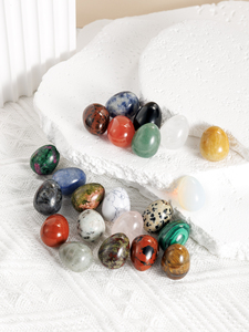 หินอัญมณีหลากสีธรรมชาติขัดแร่หินไข่คริสตัลบรรเทาอาการสมาธิสำหรับตกแต่งหม้อบ้านสำนักงาน - Product Image 2