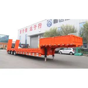 70 ton lowbed semi trailer 3 AS lowbed semi trailer fudeng 3 AS 80 ton lowbed semi trailer