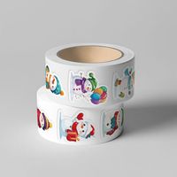 Autocollants mignons de dessins animés, impression de logo, autocollant adhésif, étiquette d'impression pour la décoration de journal, agenda, artisanat pour enfants