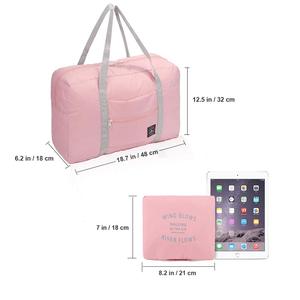 (<strong>2</strong> Pack) Foldable Travel Duffel Bag, Waterproof Carry on Luggage Bag, Lightweight Travel Luggage Bag for Sports,Vacation - Product Image 6
