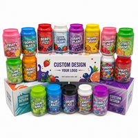 Nouveaux pots en plastique transparent de 3,5 g et 7 g avec étiquette pour l'emballage des herbes et des fleurs, bonbons gélifiés pour bébés, bonbons en forme de biberon, bonbons en forme de gobelet