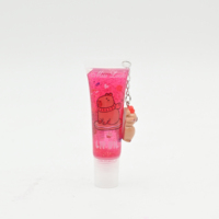24pcs Boîtes Vegan Naturel Fruit Saveur Brillant À Lèvres Marque Privée Hydratant Fraise Clair Rose Lèvres Repulpant Huile Forme Liquide