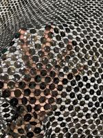 Tissu en maille à paillettes brillantes multicolores à motifs géométriques écologiques, très tendance et élégant