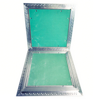 Plaque d'accès au plafond encastrée durable au design moderne 340x340mm, cadre en aluminium et plâtre, réglable, installation facile, pour extérieur et sous-sol