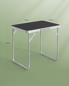 Table de camping pliante portable pour pique-nique en plein air, avec étui en fer et poignée effet bois, idéale pour la vente par correspondance - Product Image 4