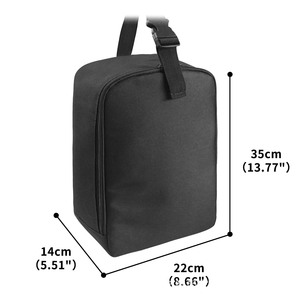 Travel Steam Iron Storage Bag Nylon Black Zipper Closure Portable Carrying Case For Handheld Steamer Garment Bags - Product Image 5